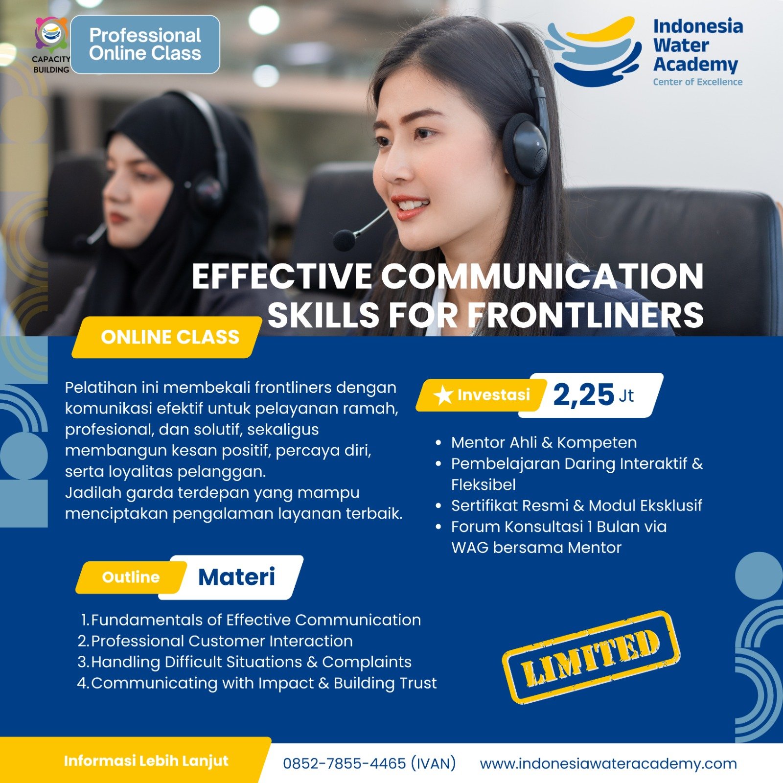ONLINE CLASS EFFECTIVE COMMUNICATION SKILLS FOR FRONTLINERS